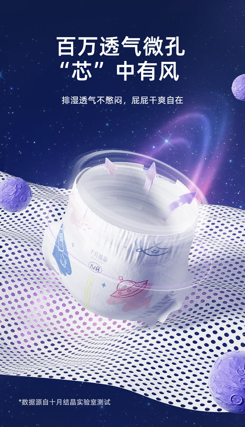 Подгузники Shiyuejiejing Little Explorer, для новорожденных, ультрамягкие, мини-упаковка, размер NB, 34 шт.