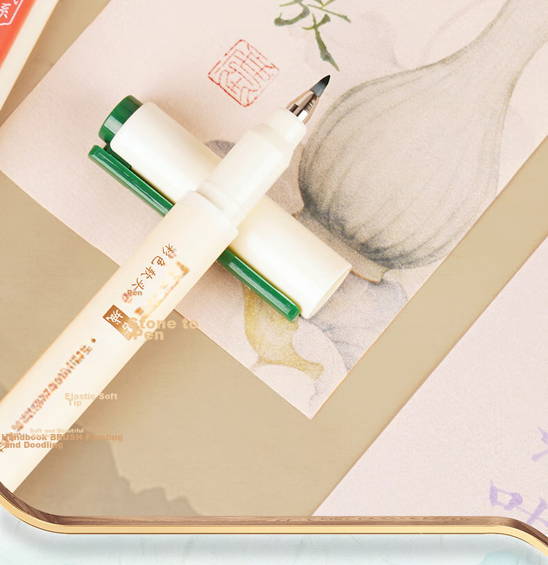Набор маркеров для рисования Dianshi Soft Drawing Pen, набор из 6 цветов "Древний город - Лоян", мягкий наконечник-кисть, для каллиграфии и скетчинга