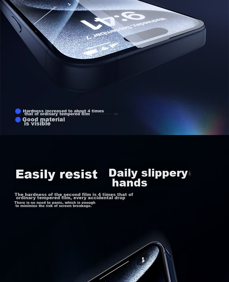 Защитное стекло ALittleFlower для Apple iPhone 14 Pro Max, прозрачное, противоударное, антибликовое, 0.3 мм