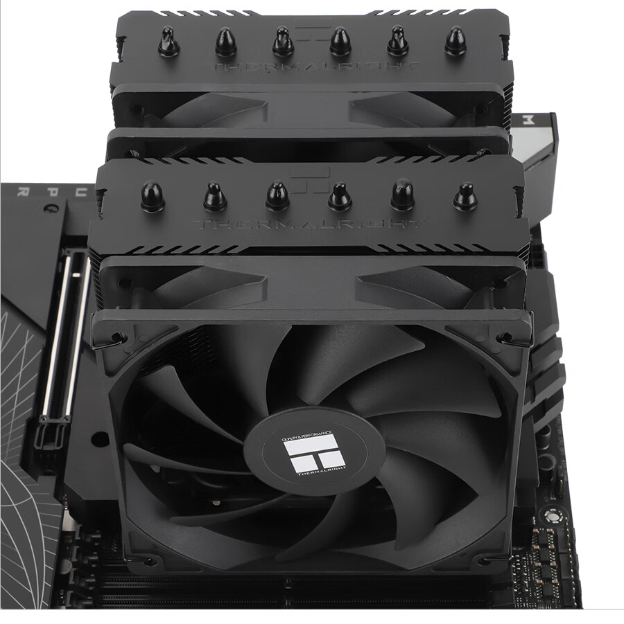 Кулер для процессора Thermalright Peerless Assassin 120 SE BLACK, воздушное охлаждение, 6 тепловых трубок, двойные башни, вентиляторы 120 мм, высота 155 мм, черный