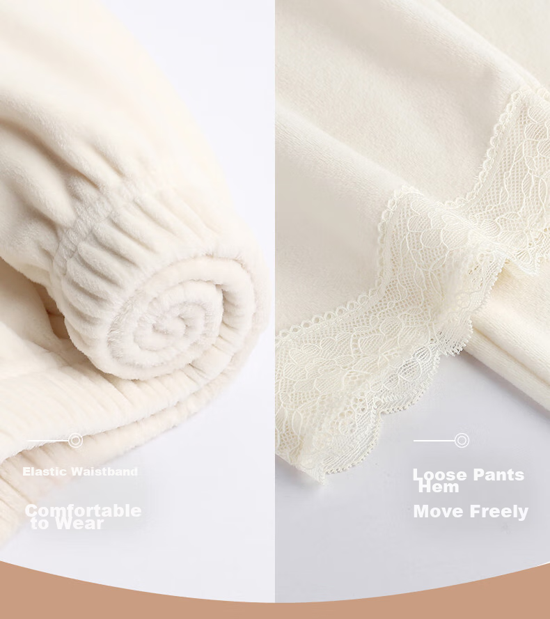 Женский домашний комплект XULEN, утепленный, из кораллового флиса, размер 3XL, кремово-белый