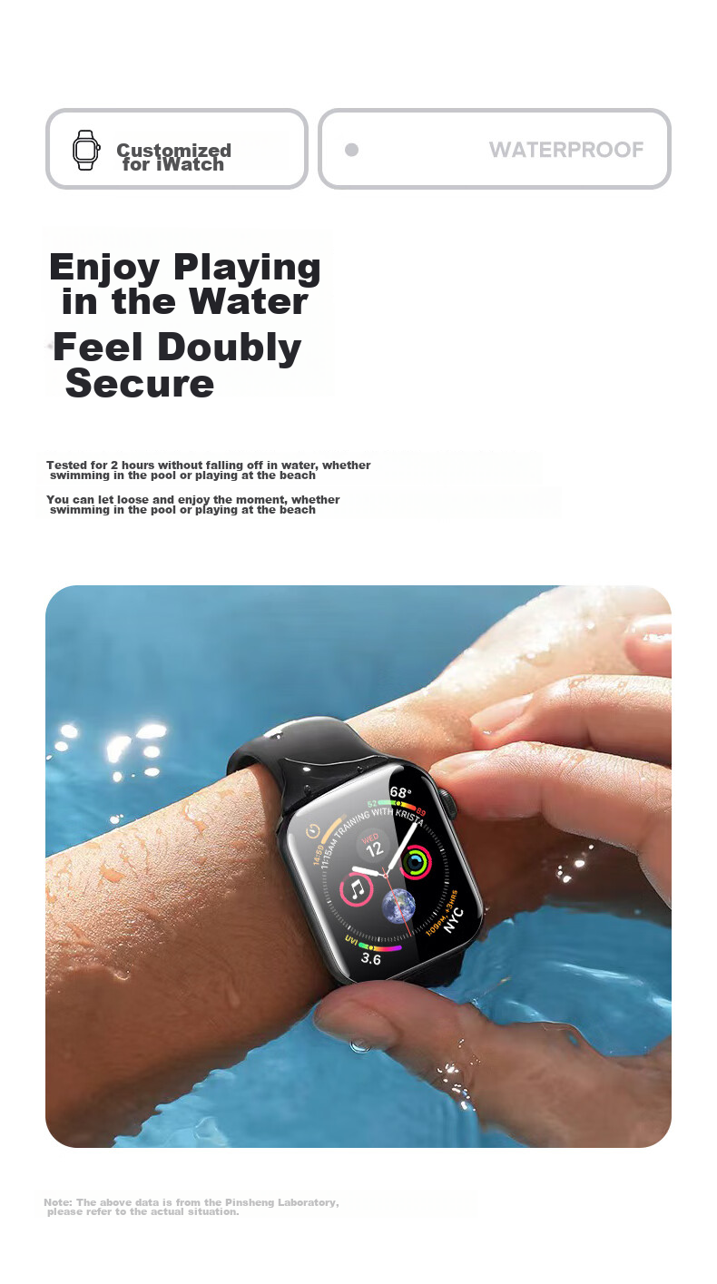Защитная пленка PISEN для Apple Watch SE3/S9/8/7, гидрогелевая, 45/44 мм, HD, антицарапийная, 2 шт.