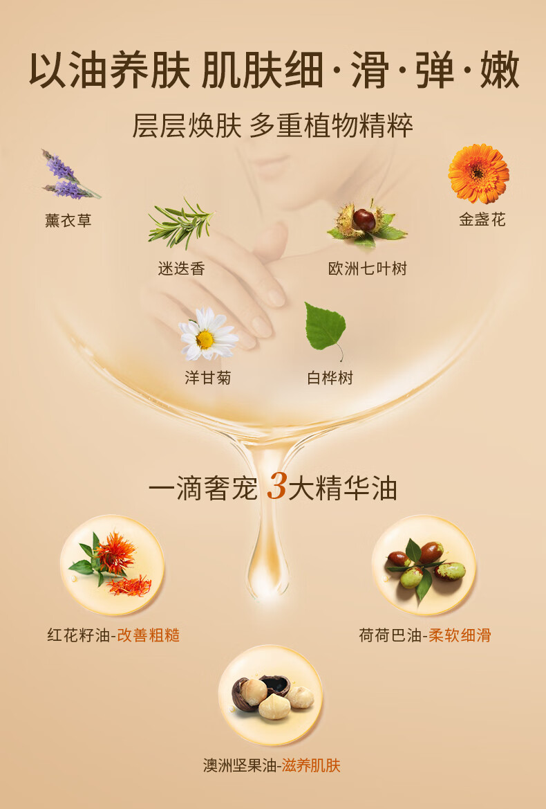 Jurlique茱莉蔻玫瑰精油舒缓肌肤滋润全身面部放松澳洲身体按摩油100ml 