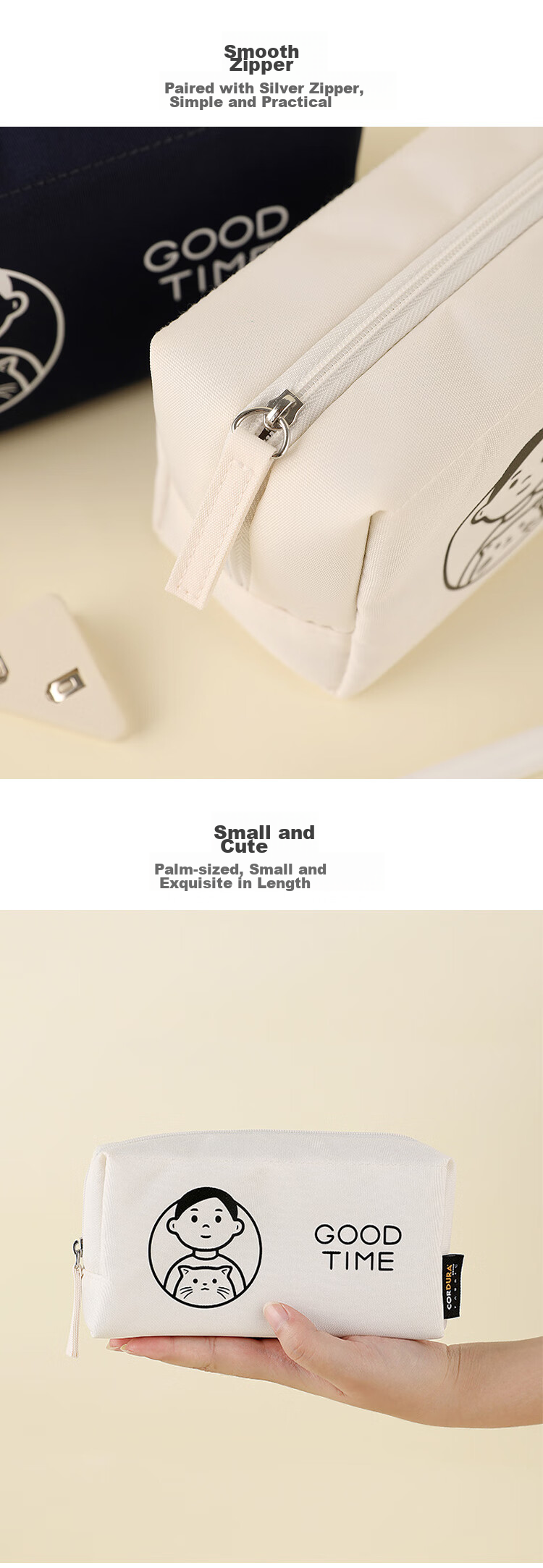 Пенал KOKUYO Noritake Collaboration, большой, темно-синий, 1 шт.