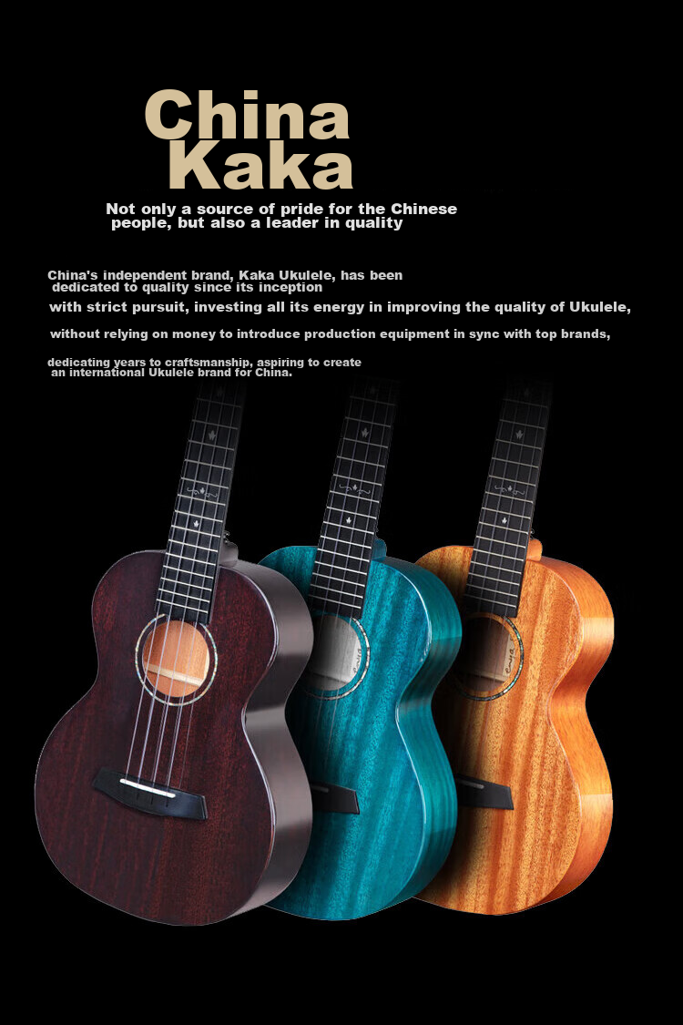 Укулеле Kaka KUC-25D, 23 дюйма, корпус из красного дерева, акустическая гитара, махагони