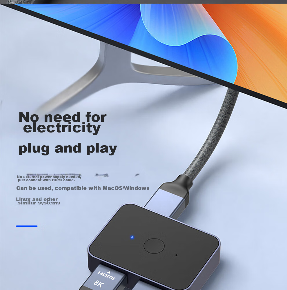 HDMI 2.1 переключатель ULT-unite, 8K/60Hz, 2 входа/1 выход или 1 вход/2 выхода, двухнаправленный сплиттер HD видео, для компьютера, ТВ, проектора