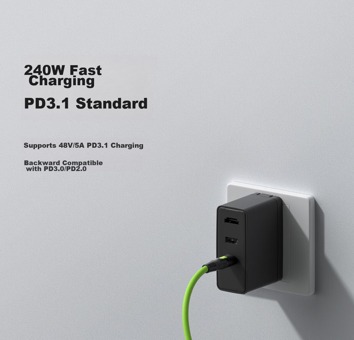 Кабель Hagibis Type-C USB4 Thunderbolt 4, 240 Вт PD, 40 Гбит/с, 8K/60 Гц, 1 м, зеленый
