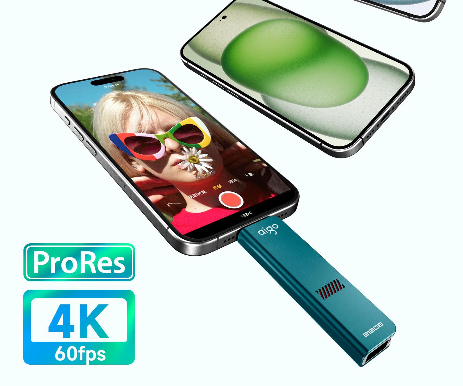USB-флеш-накопитель Aigo U357S 256 ГБ, USB 3.2 Type-C, скорость чтения 1000 МБ/с, для телефонов, компьютеров, планшетов, универсальный, с выдвижным дизайном