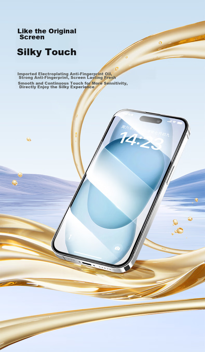 Защитное стекло PISEN для iPhone 15 Pro, полное покрытие, противоударное, антиотпечатки, 2 шт.