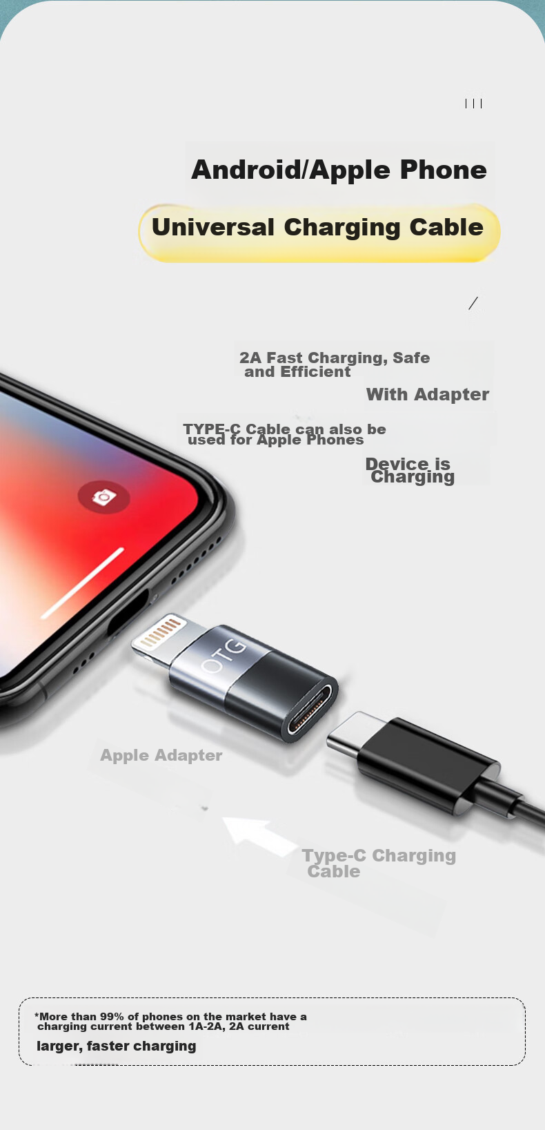 Адаптер Masentek Type-C на Lightning, конвертер Android в Apple, кабель для зарядки, для телефонов Apple, наушников, микрофонов