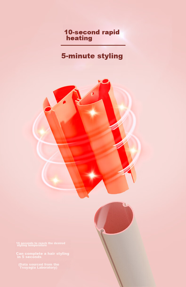 TSUYAGLA [Подарок на День Святого Валентина] плойка с отрицательными ионами, 32 мм, для натуральных волн, термостойкий, щадящий волосы, ленивый инструмент, корейский стиль, атмосферные кудри, T304F