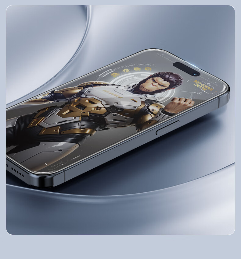 Защитное стекло BLUEO для iPhone 15 Pro Max, с AR-покрытием, защита от отпечатков пальцев и бликов