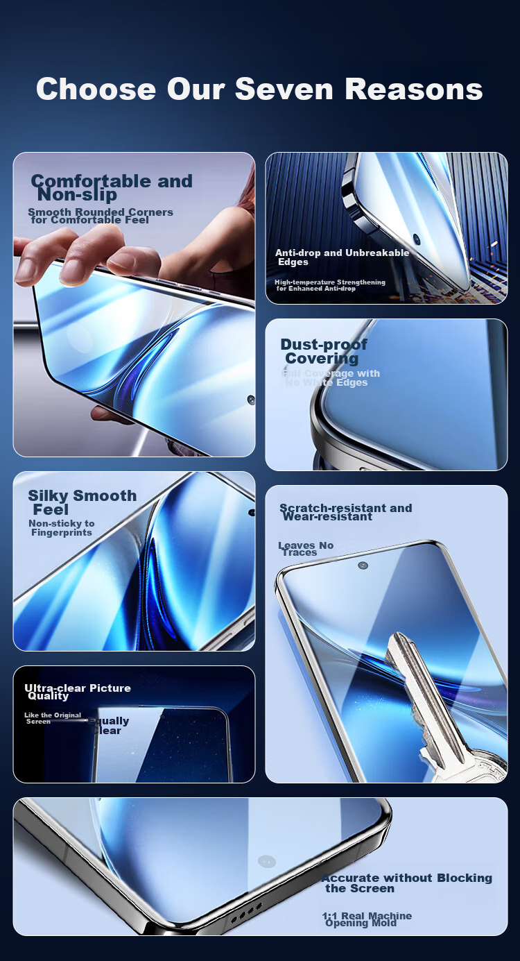 Защитное стекло KOOLIFE для Vivo X200 Pro, полное покрытие, изогнутое, противоударное, антибликовое, 9H, ультратонкое