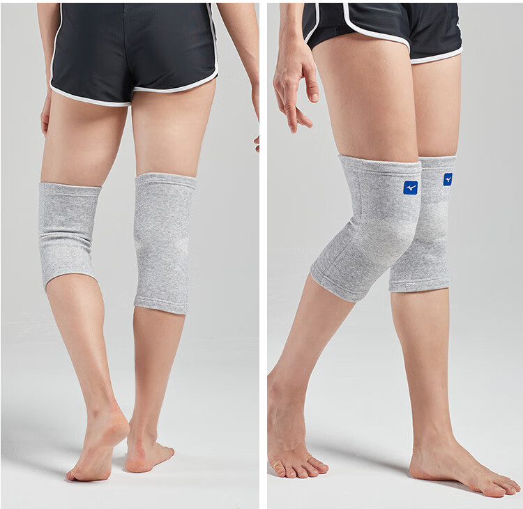 MIZUNO Наколенники для утепления, защиты суставов при артрите, травме мениска, унисекс, серые, размер L, 2 шт.