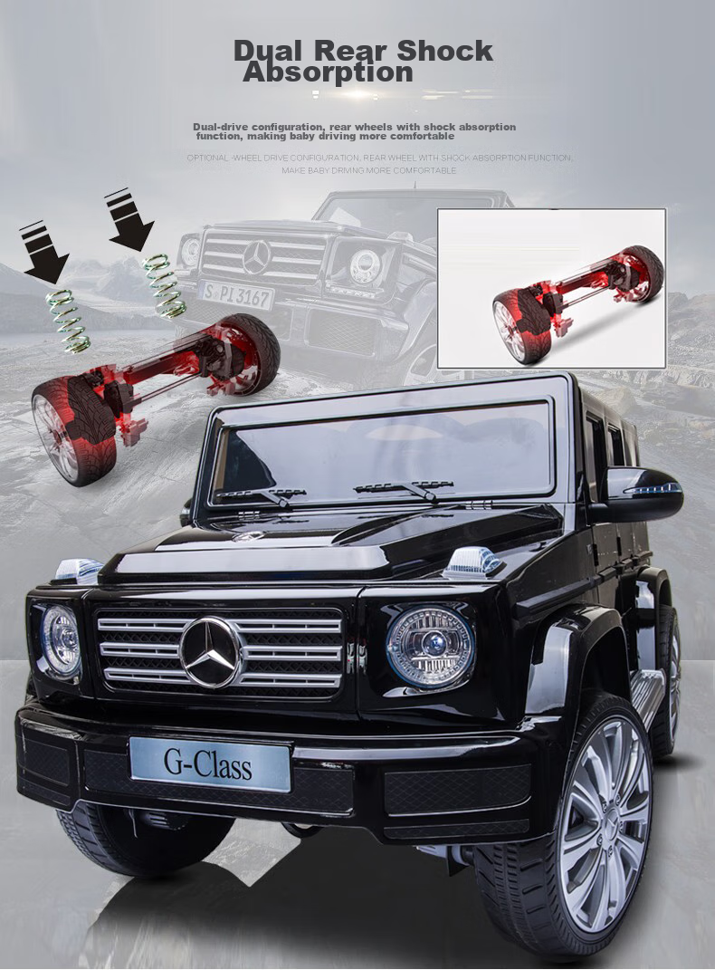 Детский электромобиль BeRica Mercedes-Benz G-Class, двухприводный, с дистанционным управлением, для детей от 2.5 лет