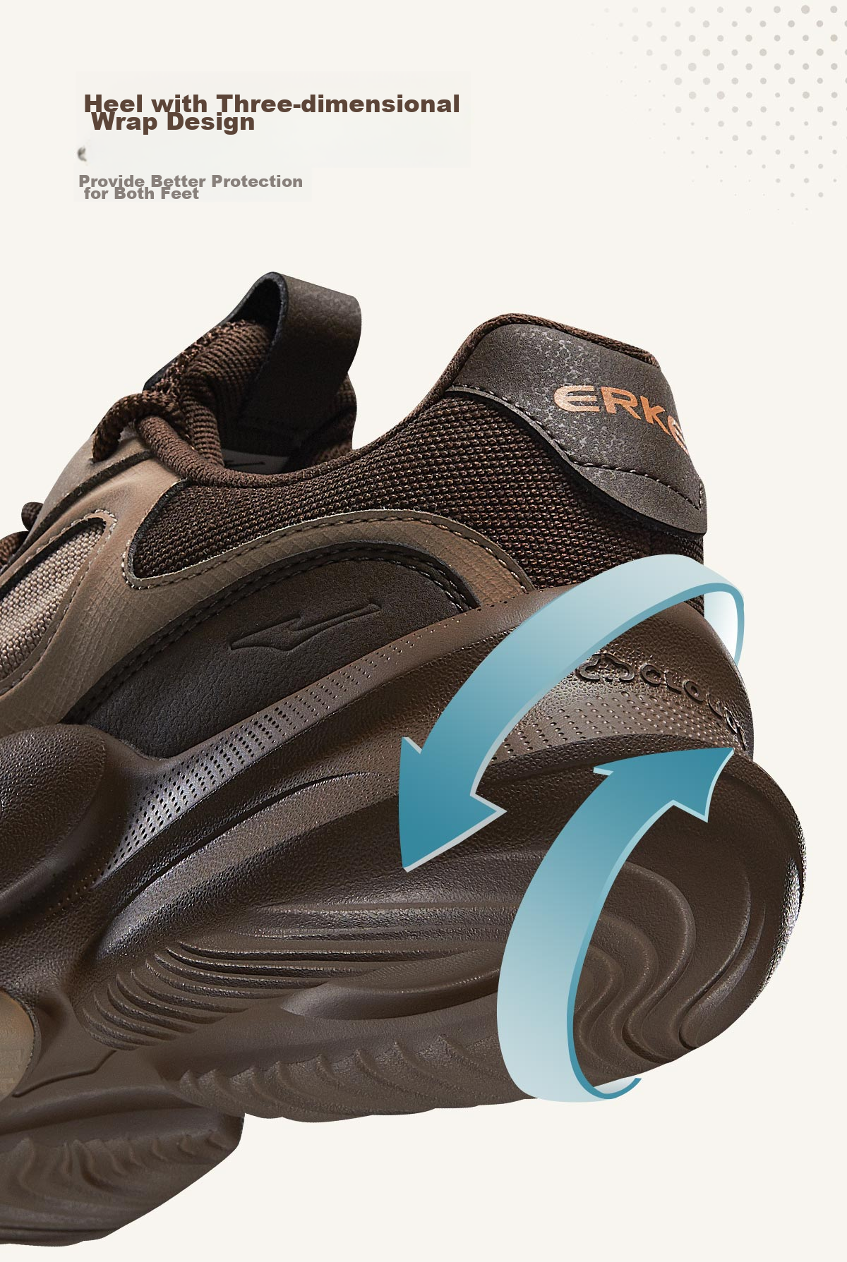 Мужские повседневные кроссовки ERKE, модель 2V2 Retro Casual Sneakers, артикул 100111706339. Стильные и удобные кроссовки для повседневной носки и активного отдыха. Прочный материал, надежная шнуровка, подошва EVA.