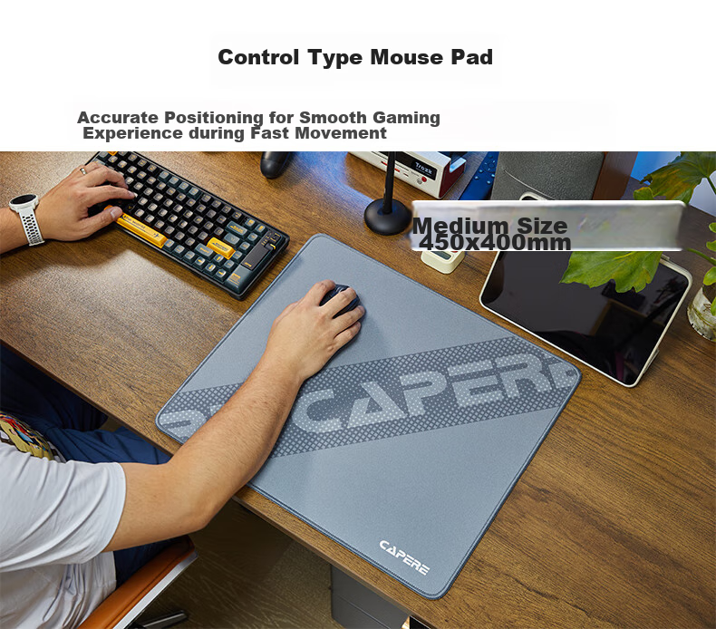 Игровой коврик CAPERE "Четыре красавицы" DRG Delta Player Edition, тонкий, текстурированный, противоскользящий, маленький размер 35x25x0.4 см