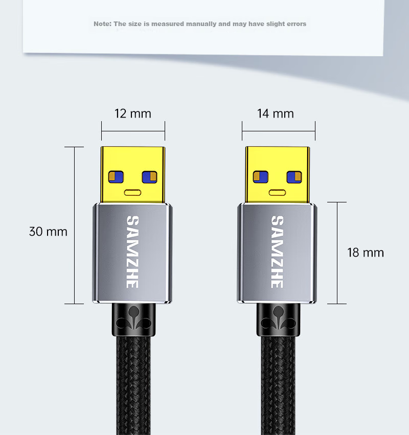 Кабель SAMZHE Dual-Head USB 3.0 Male to Male, 1 метр, LKU-10