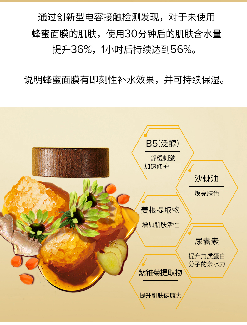 FARMACY蜂蜜珍宠焕亮滋养面膜50g 熬夜修护补水保湿 法沫溪蜂蜜面膜