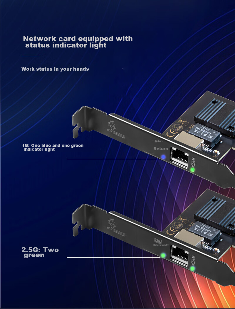 Сетевая карта XikeStor SKS-i226-2.5ET, 2.5 Гбит/с, PCI-E x1, Realtek RTL8125B