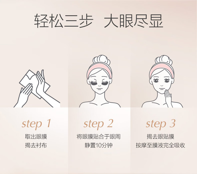 自然堂（CHANDO）凝时鲜颜紧致眼膜5mL*10片（淡化细纹 滋润眼周）