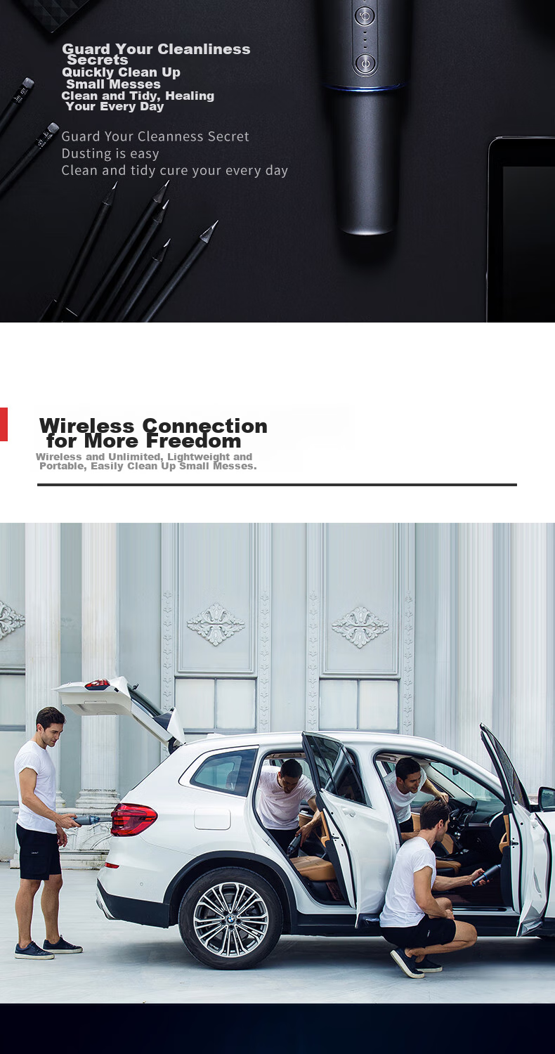 Беспроводной пылесос Morphy Richards MR3936, ручной, портативный, с USB-зарядкой, очистка озоном