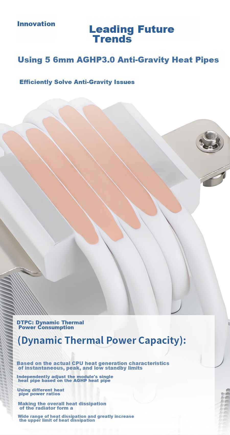 Воздушный кулер Thermalright Assassin King 120 SE WHITE ARGB, 5 тепловых трубок AGHP, AK120 SE WHITE ARGB