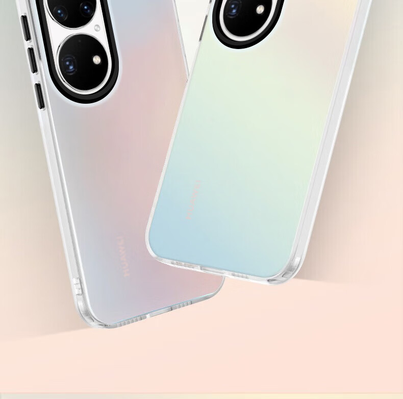 Противоударный чехол Baozou для Huawei P50 Pro, силиконовый, мягкий край, простой, лазерный градиент, матовый, жесткая задняя панель, серый