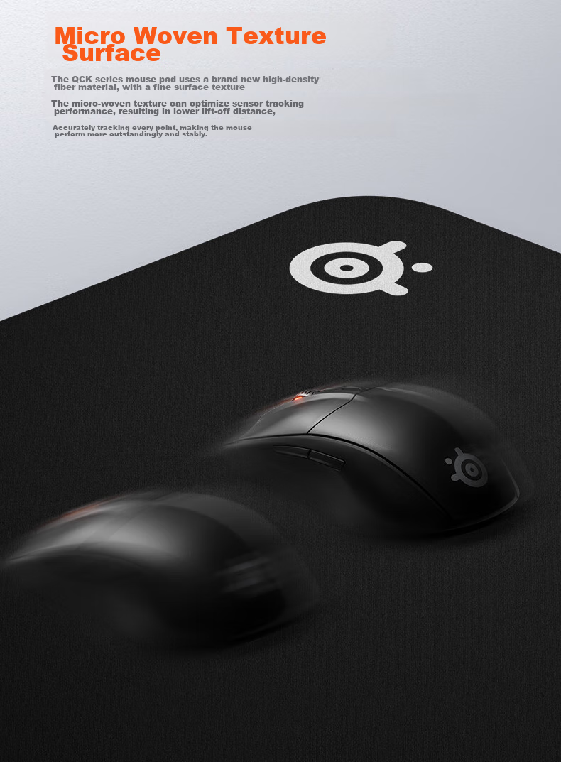 Игровой коврик SteelSeries QcK Heavy Large, увеличенного размера, 450x400x6 мм, для киберспорта, гладкая поверхность FPS для CSGO, настольный коврик для компьютера