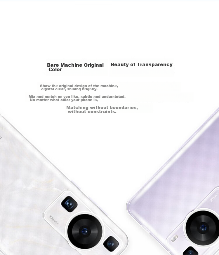 Чехол Snowkids для Huawei P60, прозрачный, противоударный, с полной защитой линз, тонкий, ощущается как голый телефон