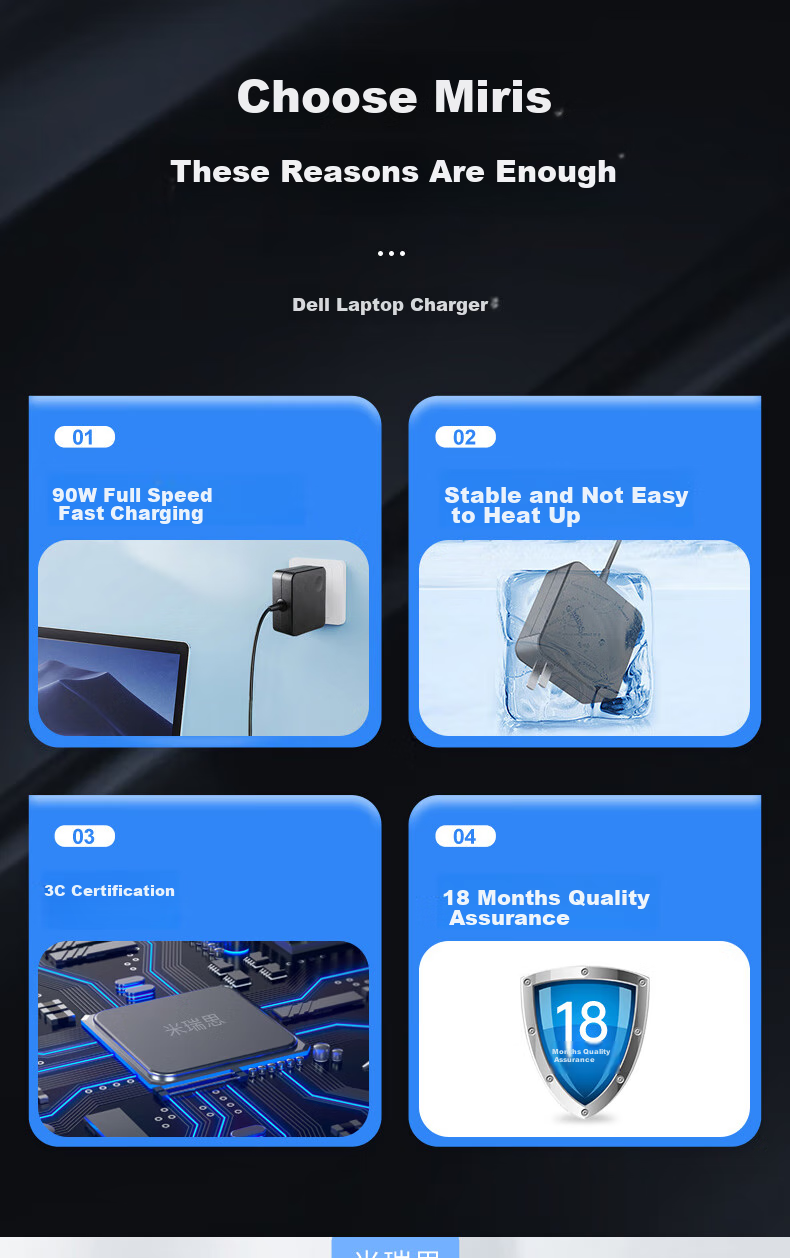 Зарядное устройство Mryc для ноутбука Dell, адаптер питания Type-C 90 Вт, 20 В 4.5 А, для Dell Precision M5510 XPS15-9550