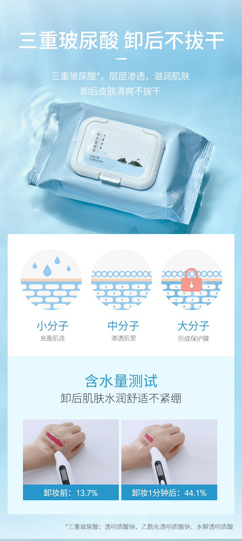 柔恩莱【19.9活动限量】ROUND LAB柔恩莱独岛卸妆湿巾 卸妆湿巾30p