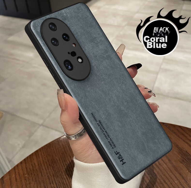 Чехол HotFire для Huawei P50, черный, из натуральной кожи