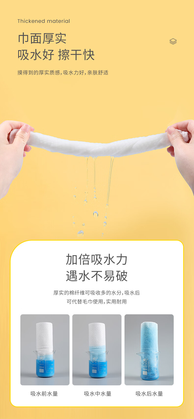 晨色一次性洗脸巾【60抽*3包】干湿两用擦脸洁面巾加厚珍珠纹棉柔巾