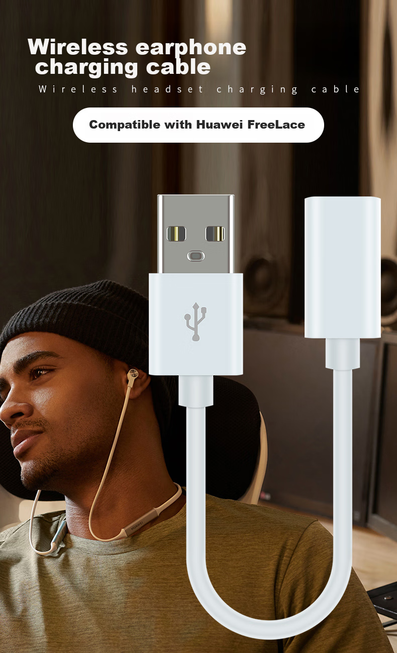 Кабель для зарядки наушников Trendsetter USB Type-C Female Adapter Converter, совместимый с Huawei FreeLace Pro 2, Honor X-Sport PRO AM66 Bluetooth