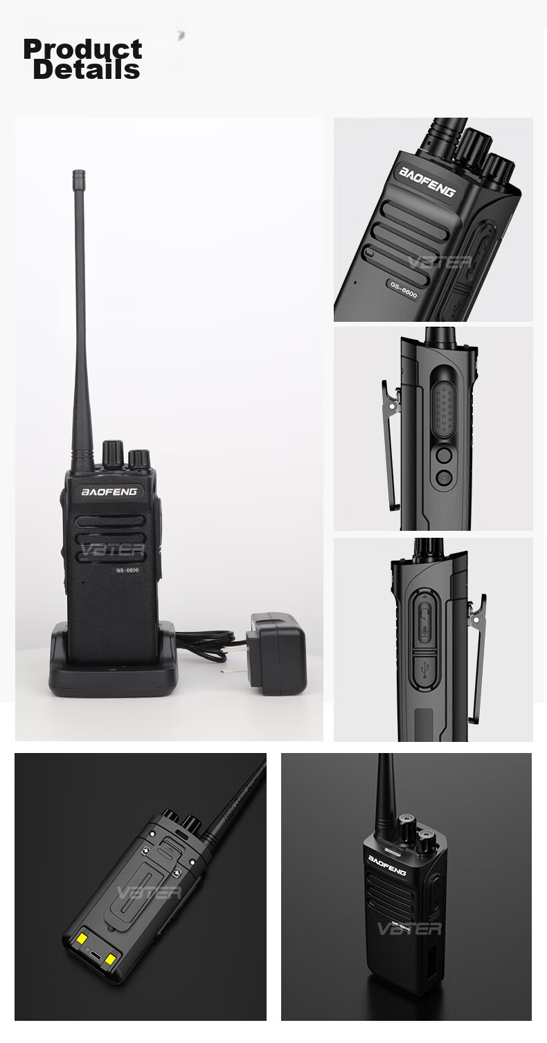 BAOFENG GS 6600, профессиональная рация, 2 шт., мощность 5 Вт, дальность до 15 км