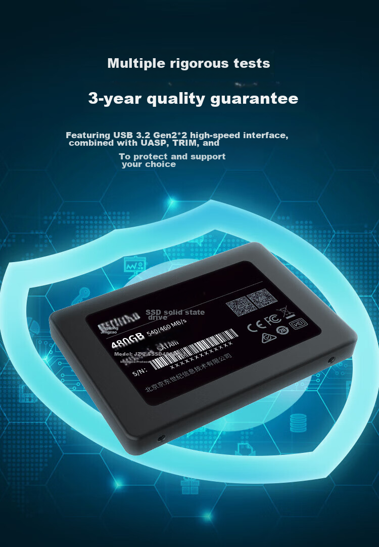 SSD накопитель JD Original 3 Series, 256 ГБ, SATA III, для ноутбука и настольного компьютера