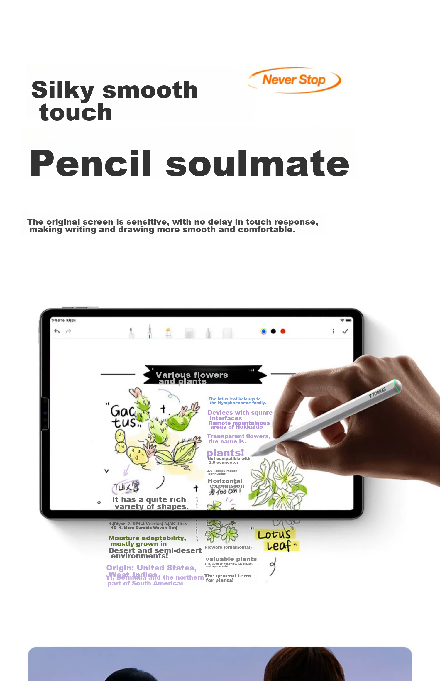 Защитная пленка TORRAS для iPad 11/10 (10.9 дюймов), закаленное стекло, противоударная, антибликовая, ультра-прозрачная, полное покрытие