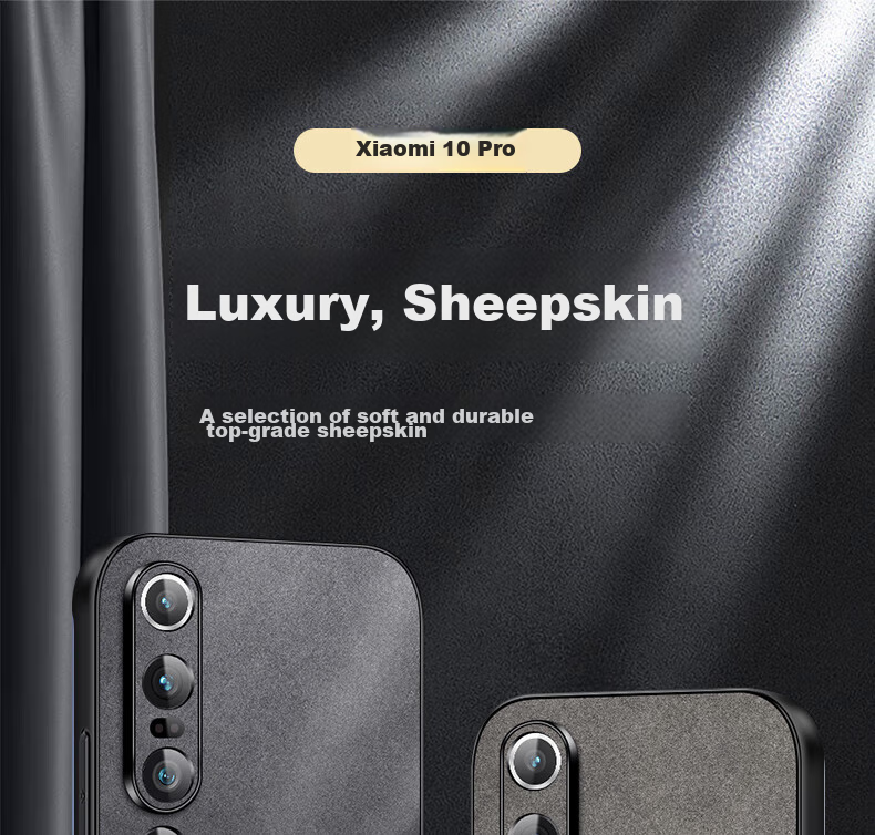 Чехол для Xiaomi 10 Pro Shangsu, противоударный, с защитой камеры, из натуральной кожи, черный