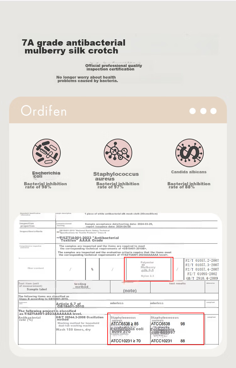 ЖЕНСКИЕ ТРУСИКИ Ordifen, 6 шт., размер L, 95% хлопок, с шелковой ластовицей, антибактериальные, повседневные, средняя посадка