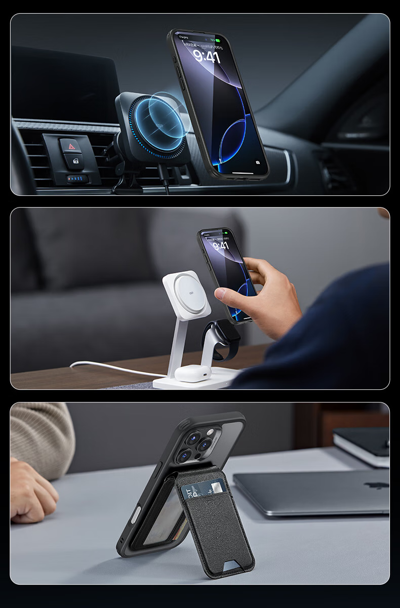 Чехол ESR для iPhone 16 Pro Max, прозрачный, с магнитами, защита камеры, ультратонкий, противоударный