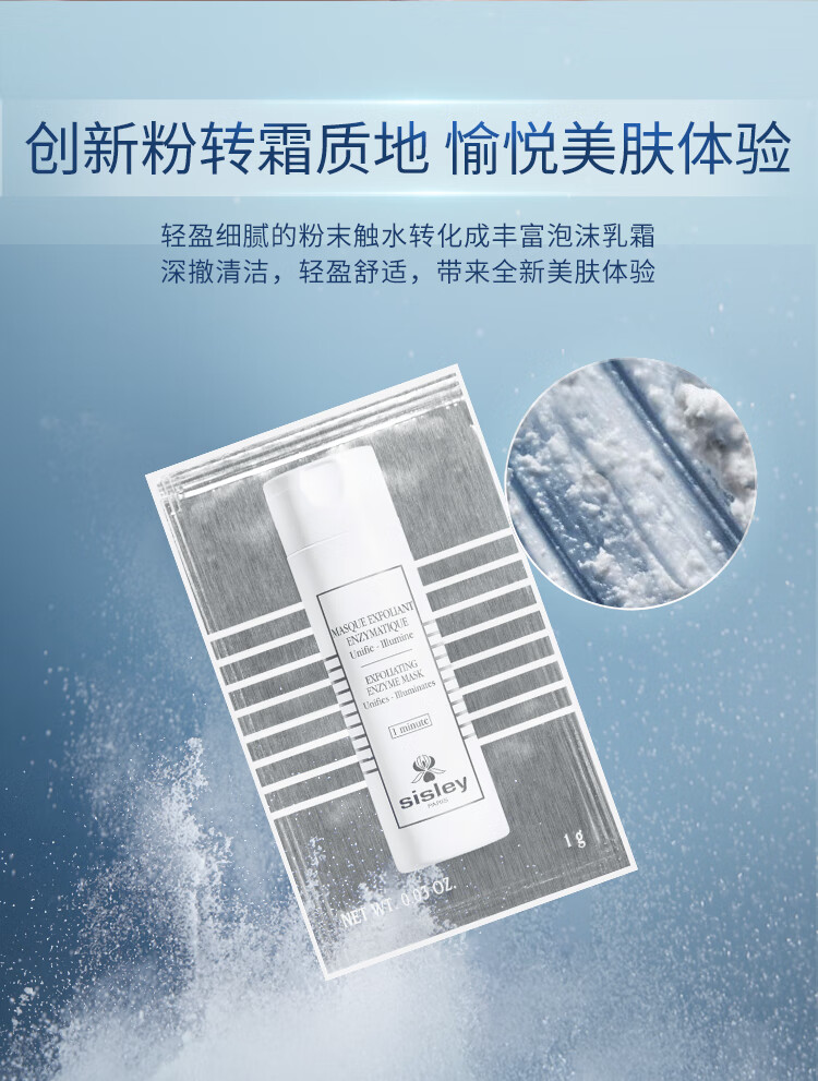 希思黎（Sisley）酵素抛光面膜Sachet 1g去角质抛光焕采护肤品套装化妆品生日礼物