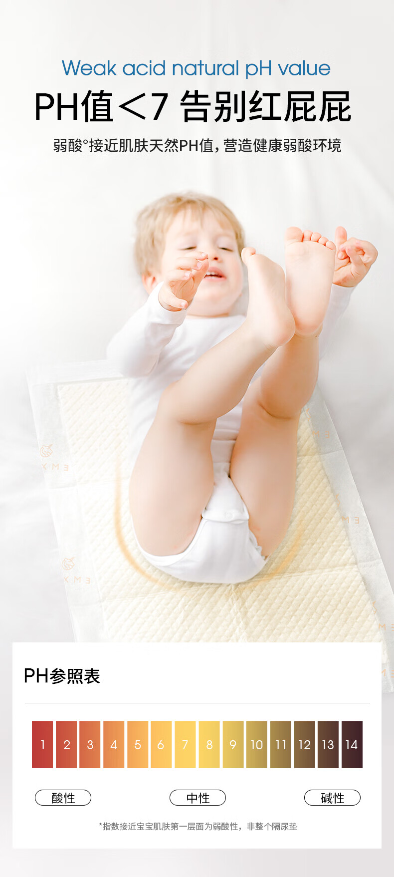 嫚熙(EMXEE)婴儿隔尿垫一次性防水透气护理垫新生儿宝宝纸尿片巾床垫 10片