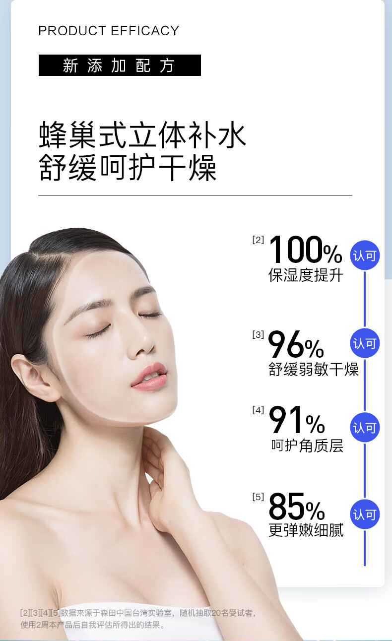 森田五重玻尿酸面膜 复合原液女面膜补水呵护敏皮提亮肤色30gx15片/盒