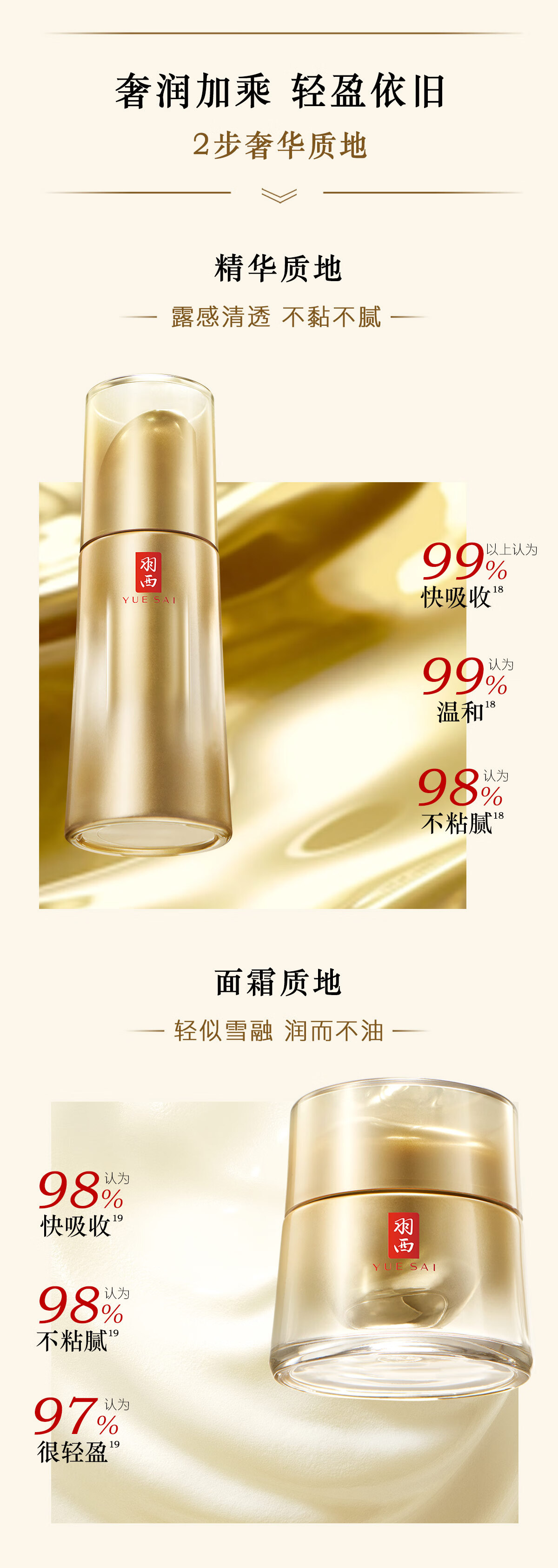 羽西鎏金套装（精华30ml+面霜50ml）玻色因保湿抗皱护肤品礼盒情人节