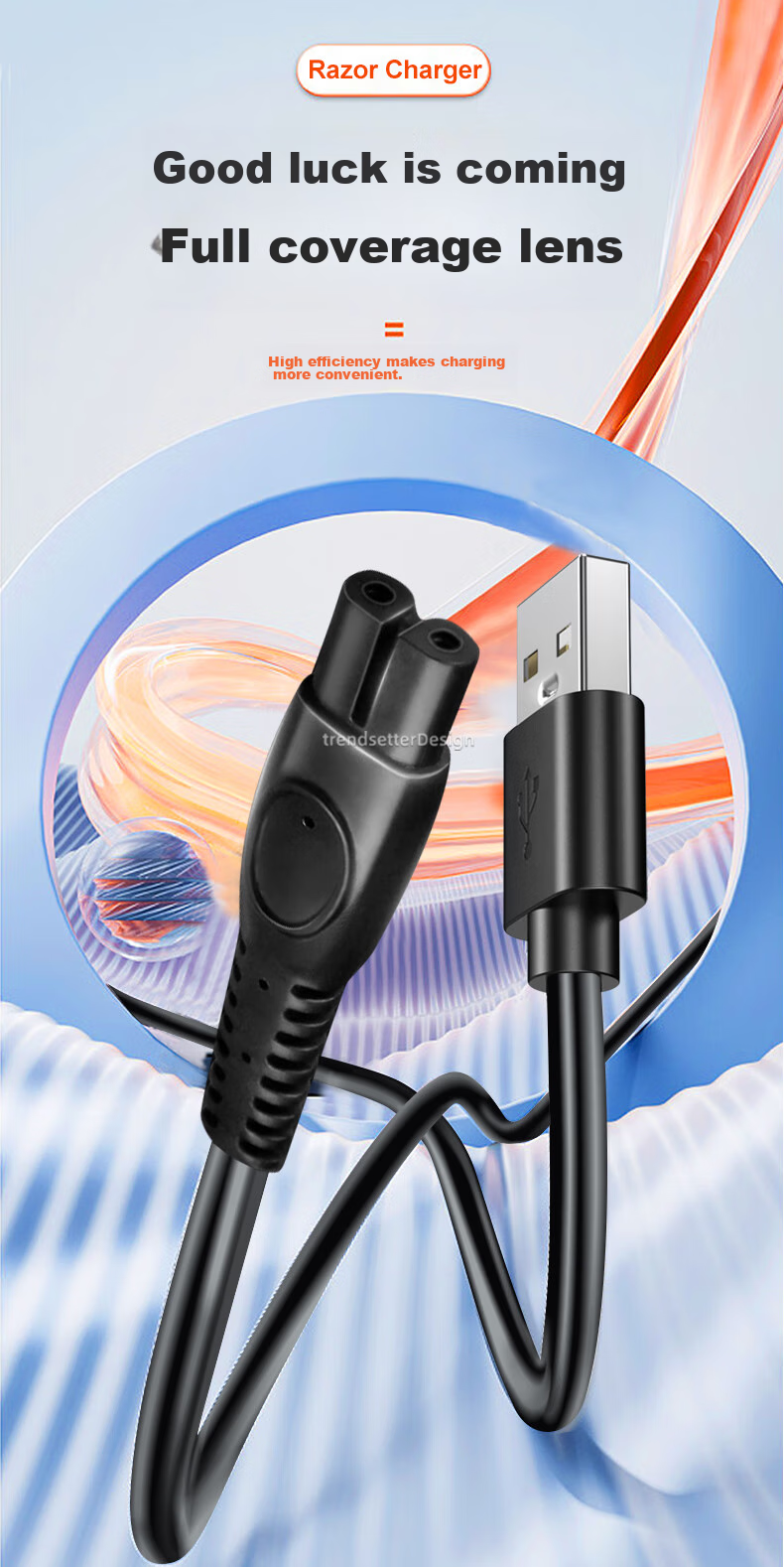 Зарядный кабель Chaofan для бритв Philips, триммеров, HQ8505/S1112/S2306/S5803/S8850/X5001/2/3, аксессуары для шнура питания, черный