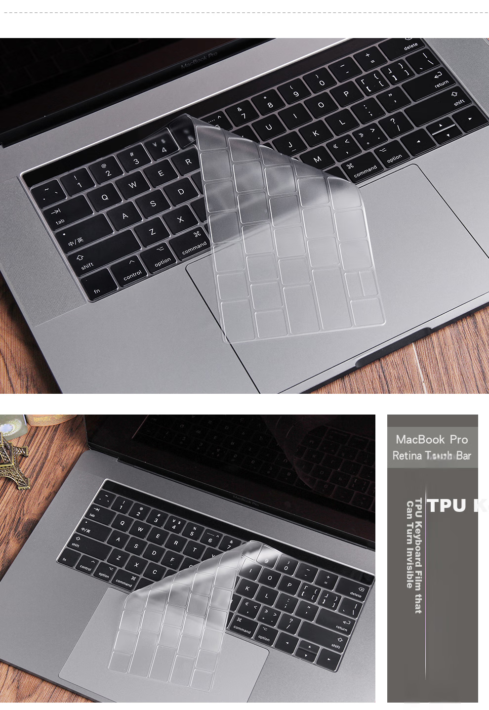 Защитная пленка для клавиатуры Jichuan Apple MacBook Air 13.3 дюйма, A1466/A1369, ультратонкая, прозрачная, водонепроницаемая, пылезащитная