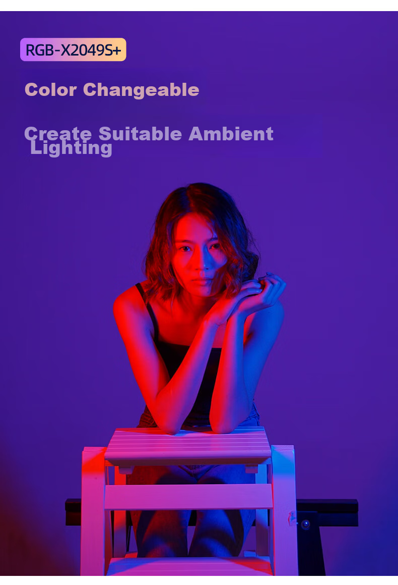 Портативный светодиодный заполняющий свет Sidande X2049S+ с RGB, ручной заполняющий свет для фотосъемки, карманный светодиодный фонарь, полноцветный портативный RGB-камера заполняющий свет, освещение для фото- и видеосъемки для обзоров магазинов и наружной съемки