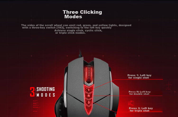 Игровая мышь A4TECH V7M Wired Gaming Mouse, проводная, механическая, для ПК, черная