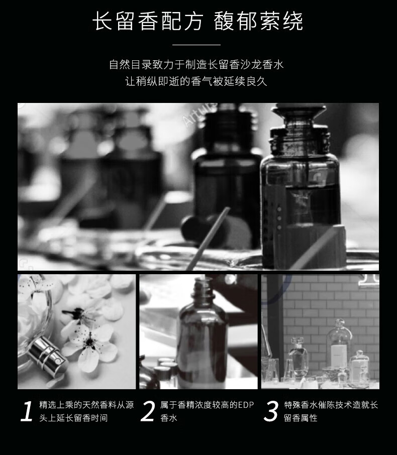 beauty notes女士香水小样礼盒黑鸦片自由之水反转巴黎情人节生日礼物送女友生